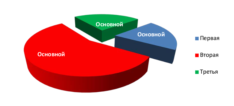 Рис. 1. Степени деформации первого луча